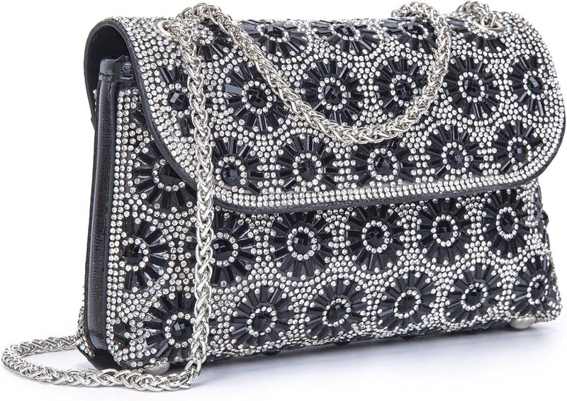 BBTT.ful Shoulder Bags Crossbody Bag Purses Handbags Crystals Rhinestone Evening Bag for Women Clutch Purse with Chain - Image 1
